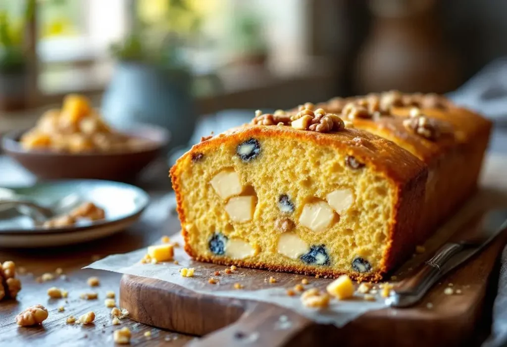La recette ultra rapide que je refais sans cesse : le cake fondant à la fourme d'Ambert et noix, vraiment plus gourmand qu'une quiche