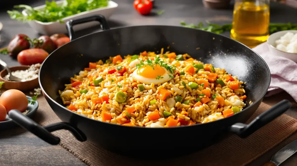 Je prépare ce riz sauté carotte-poireau à la sauce soja dès que j'ai envie d'un dîner healthy express